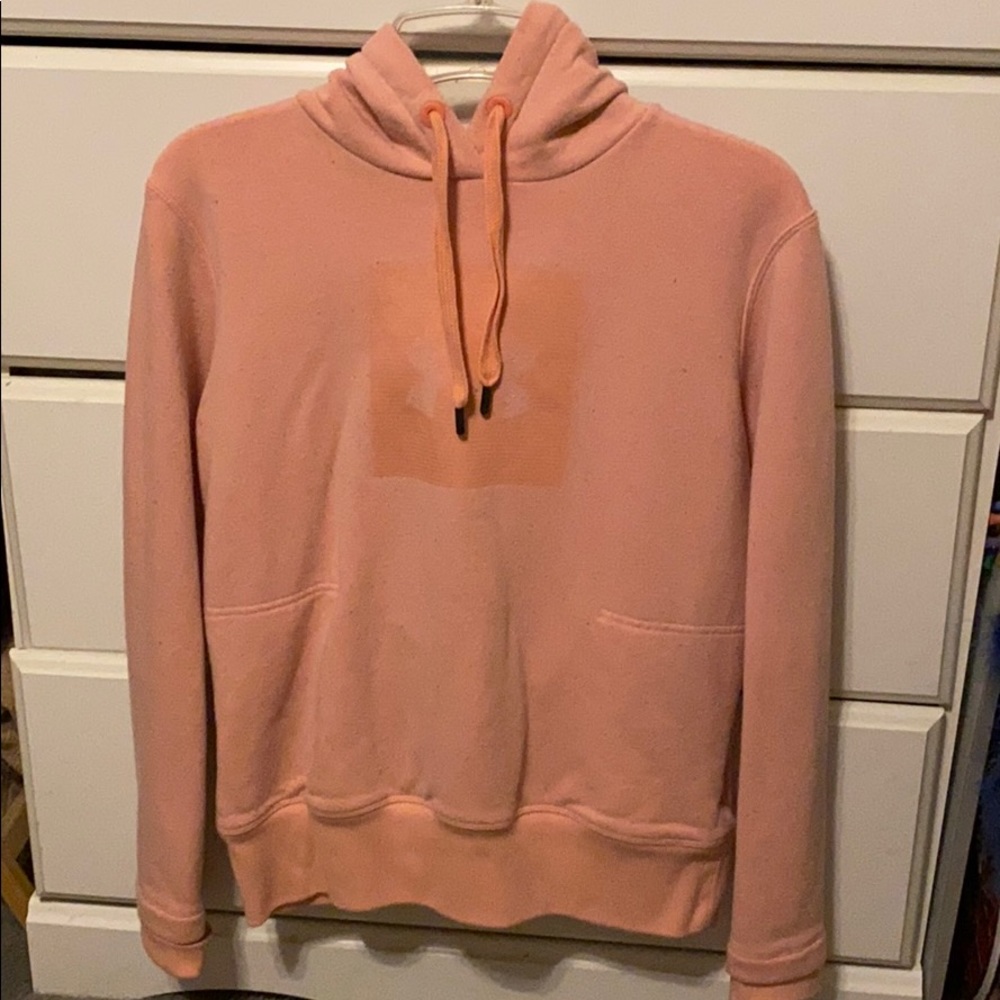 Girls UA peach hoodie